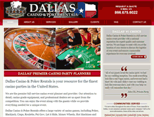 Tablet Screenshot of dallascasinorentals.com